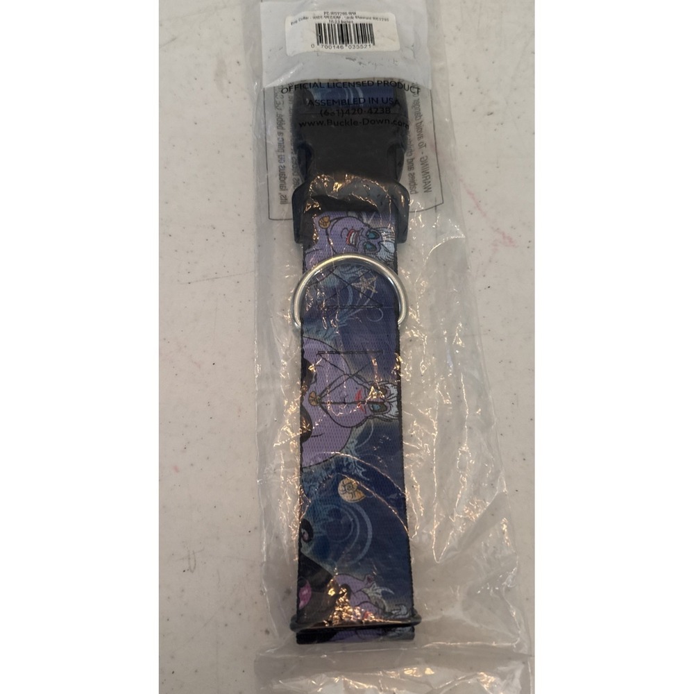 Buckle Down Plastic Clip Dog Collar Ursula Wide-Med The Little Mermaid